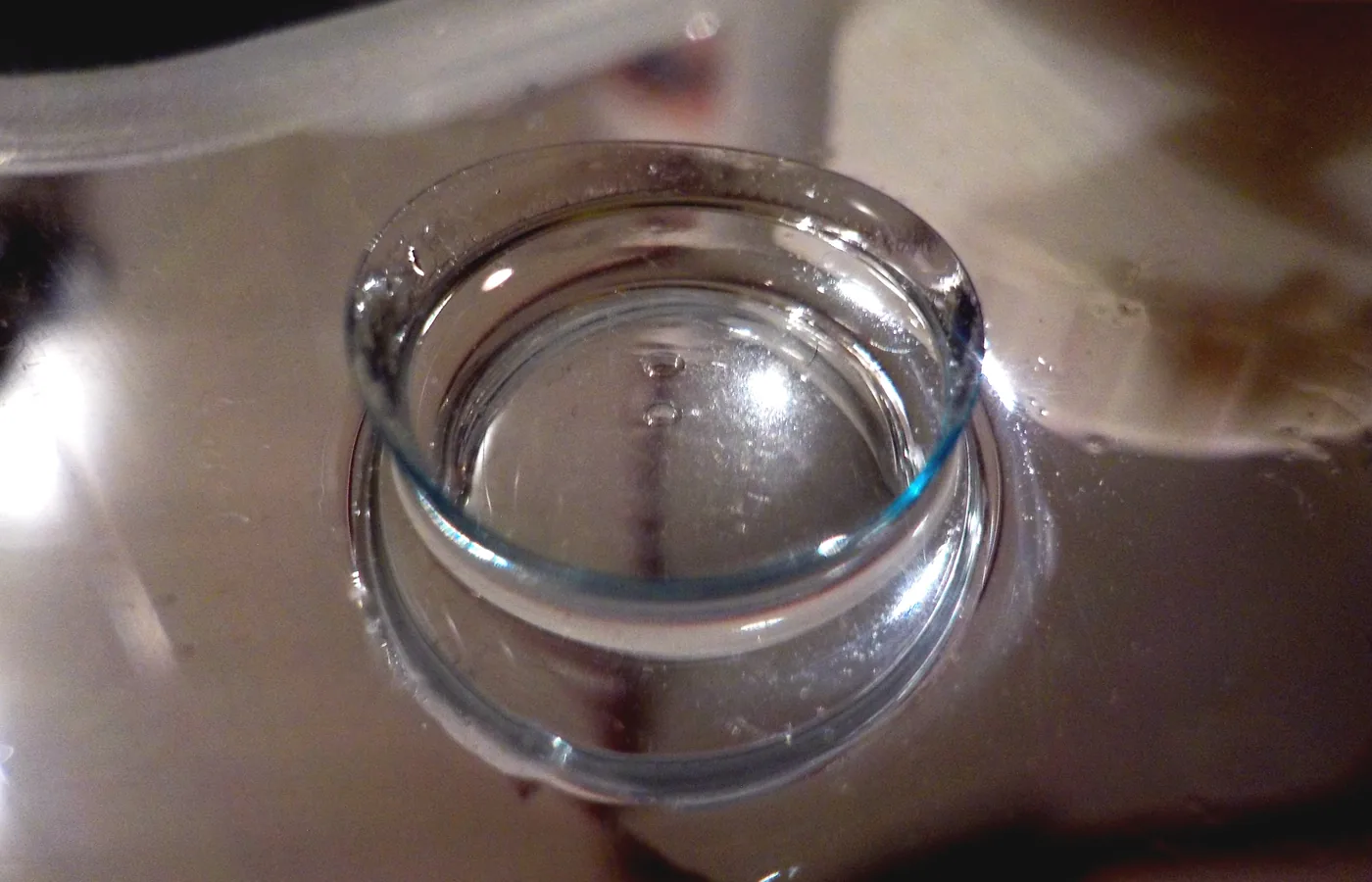 Soft contact lens on a fingertip